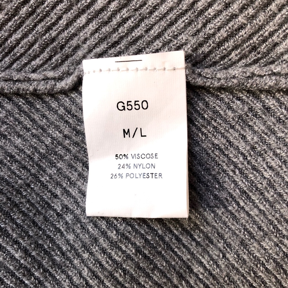 Soft & cozy gray sweater with batwing sleeves, boat neck, & shirttail hem - Picture 10 of 15